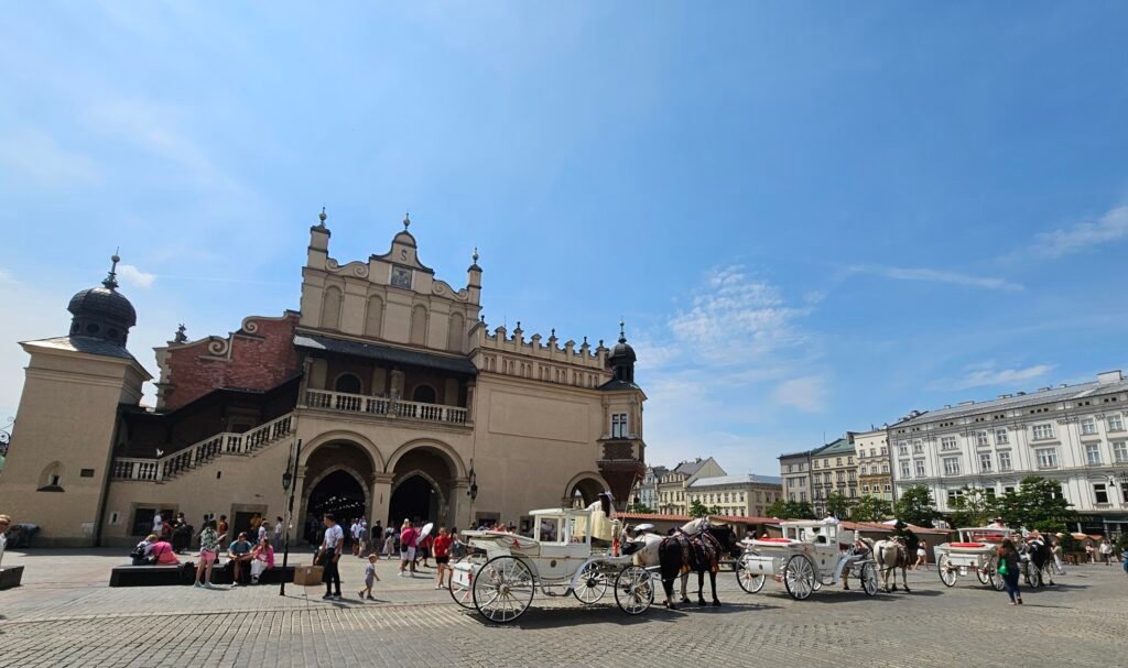 Kraków's Main Market Square, one of Europe's largest medieval squares