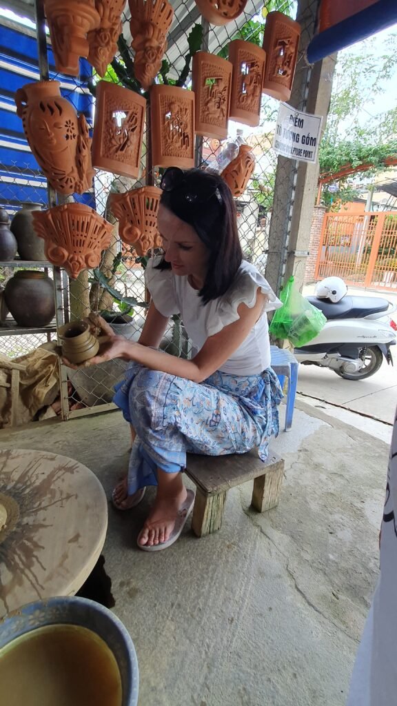 Visit Thanh Ha Pottery Village in Da Nang with kids