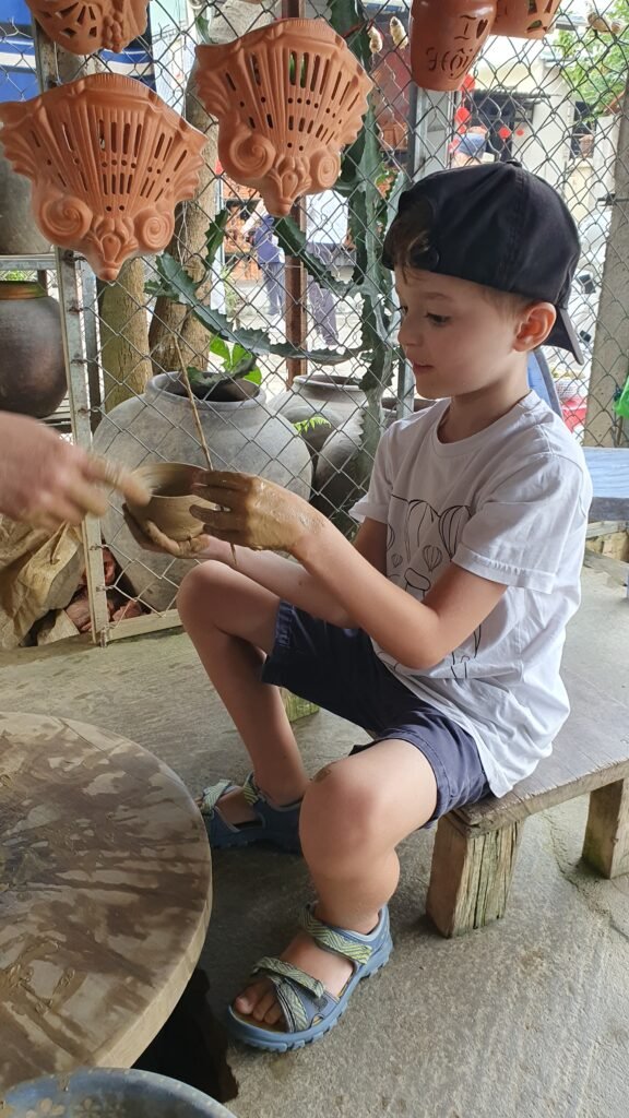 Visit Thanh Ha Pottery Village in Da Nang with kids 3