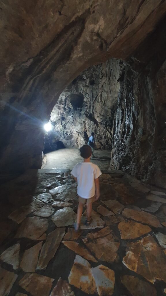 Huyen Khong Cave in Da Nang with kids