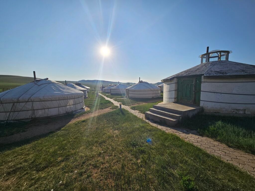 Ger camp in the Mongolian countryside