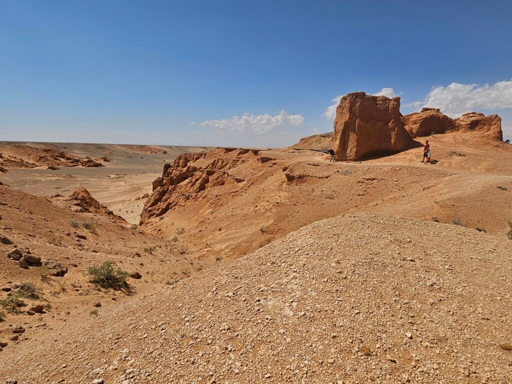 Sunset over the Flaming Cliffs in Mongolia