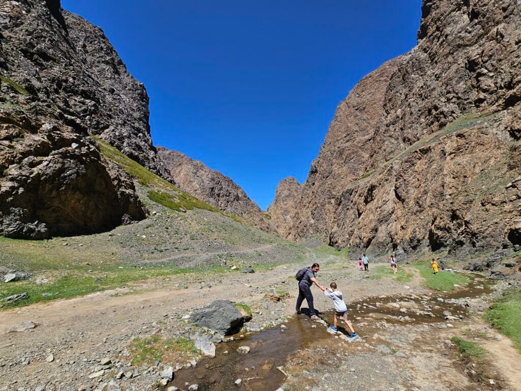 Ice found in Yolyn Am gorge in the Gobi Desert