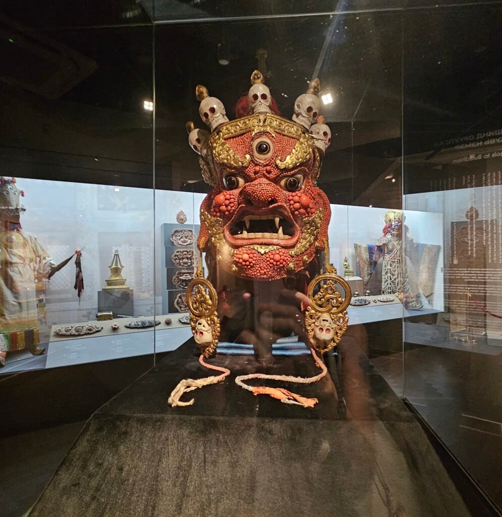 Family exploring the Chinggis Khaan National Museum with kids