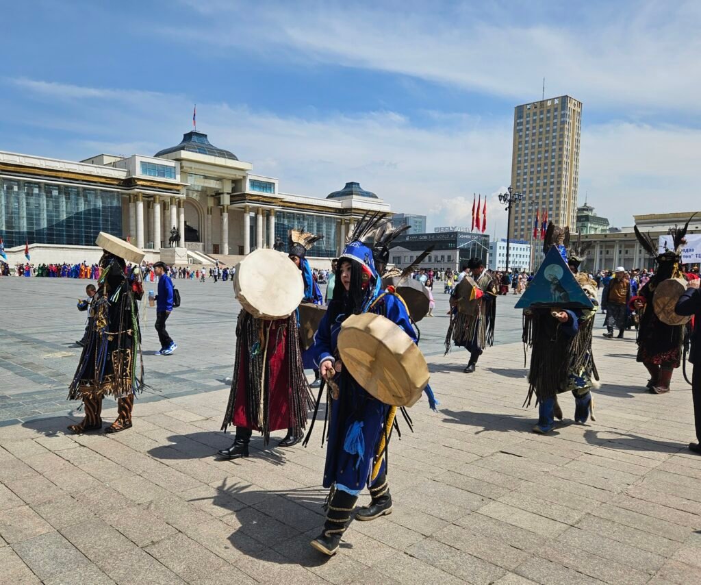 Naadam Festival archery competitor in Mongolia
