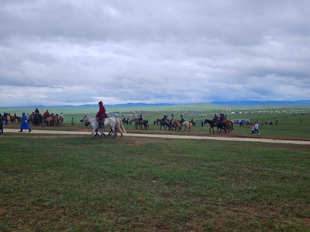 Open steppe at the Naadam Festival horse racing venue