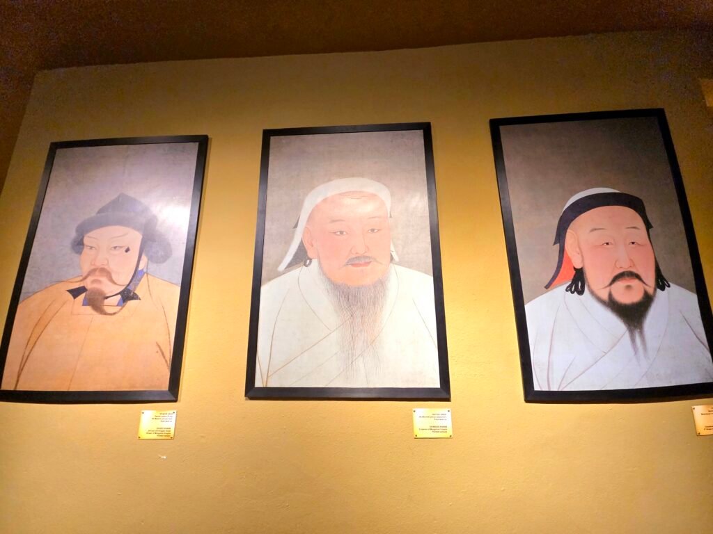 Family visiting the National Museum of Mongolia in Ulaanbaatar