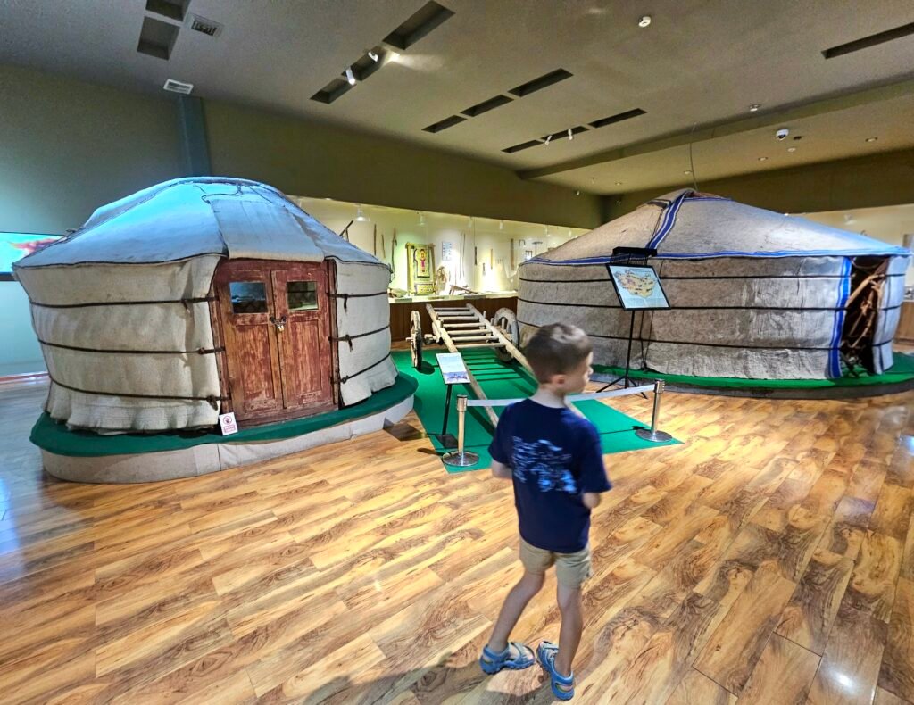 Traditional Mongolian artefacts at the National Museum