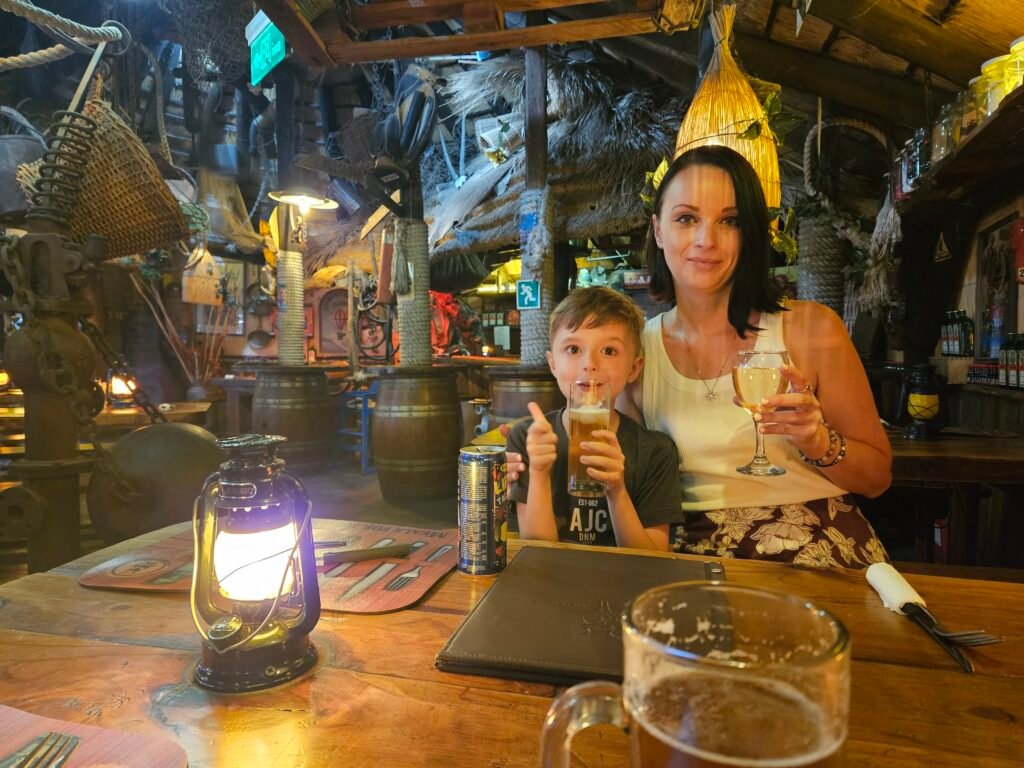 Quirky African-themed decor inside Joe's Beerhouse, Windhoek