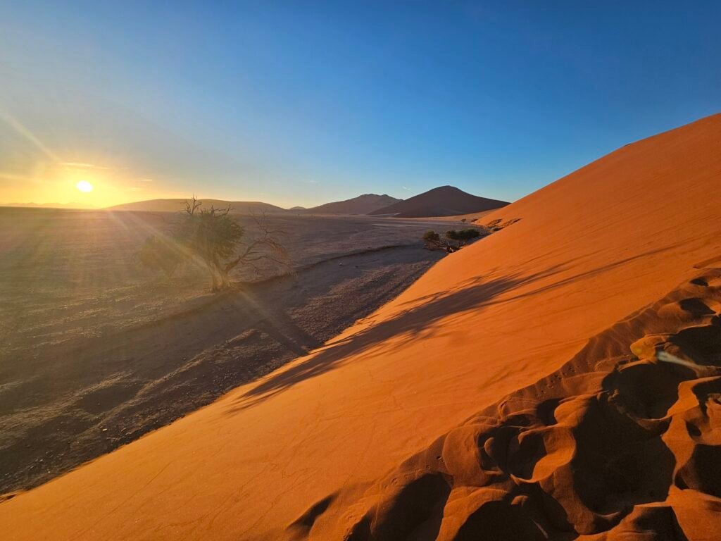 Panoramic view from the top of Dune 45, Sossusvlei, Namibia