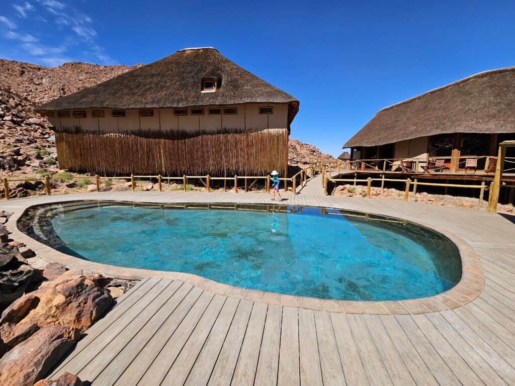 Swimming pool at a family-friendly lodge in Namibia