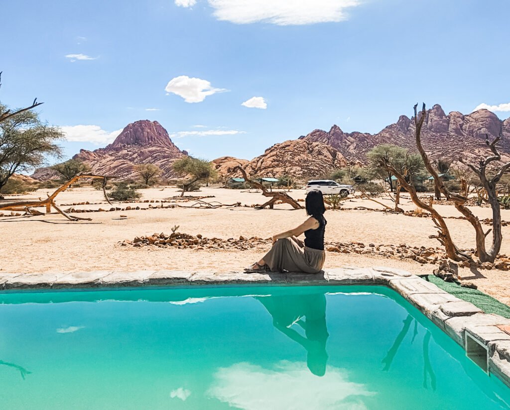Desert lodge accommodation near Sossusvlei, Namibia