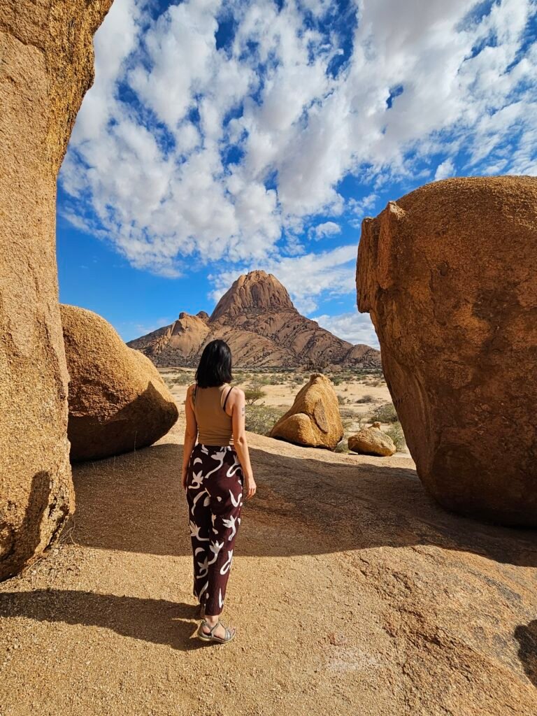 Rock formations and desert landscape at Spitzkoppe, Namibia