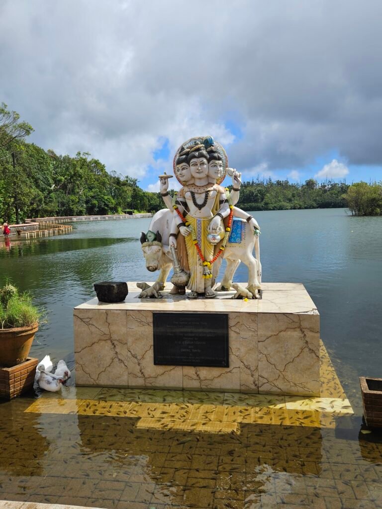 Hindu temple shrines at Grand Bassin, Mauritius