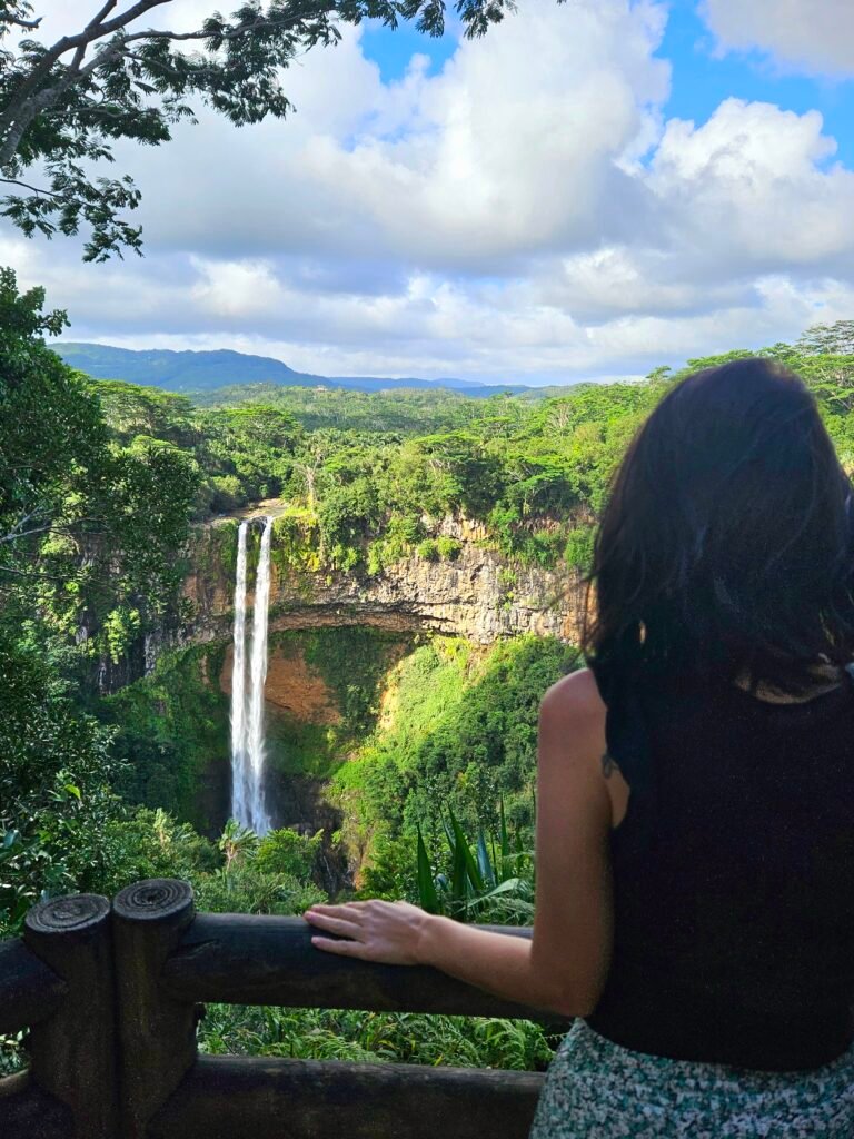 Chamarel Waterfall viewpoint, the tallest waterfall in Mauritius