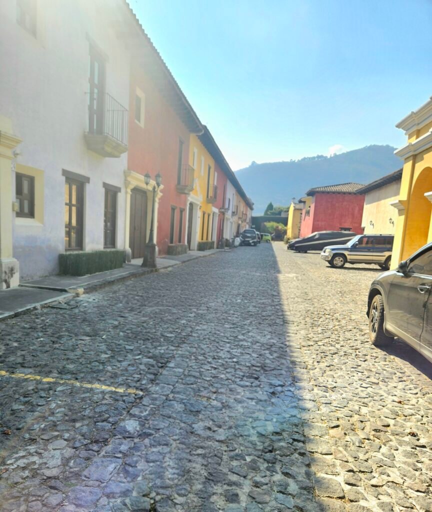 Colourful houses in Barrio de Antonelli, Antigua Guatemala