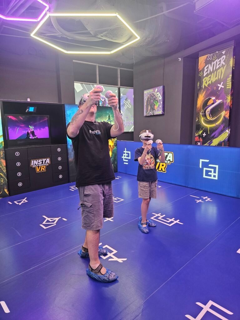 VR headsets and motion rides at Monster VR, Atrium Shopping Center, Chișinău
