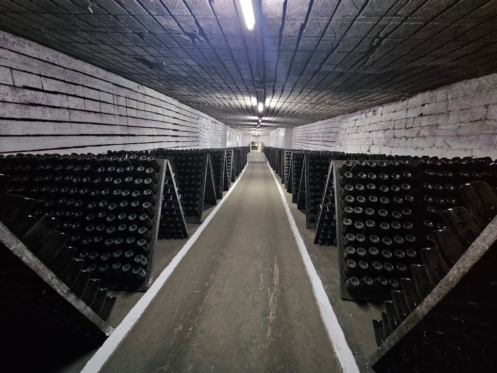 Underground wine cellar tunnels at Cricova Winery near Chișinău