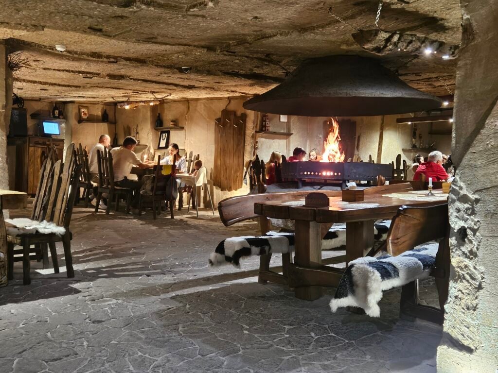 Traditional Moldovan food served at Epoca de Pietra restaurant