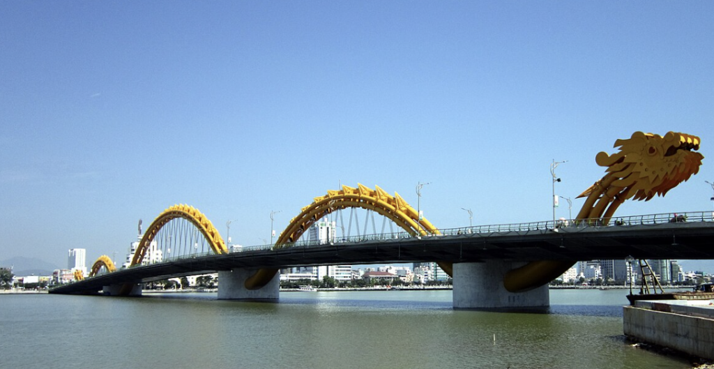 See the Dragon Bridge breathe fire in Da Nang with kids 2