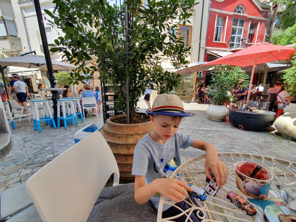 Kids relaxing on an ordinary day while worldschooling abroad