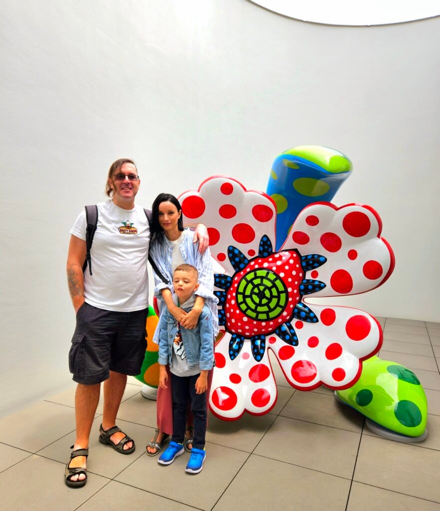 Artwork at the Yayoi Kusama Museum in Tokyo