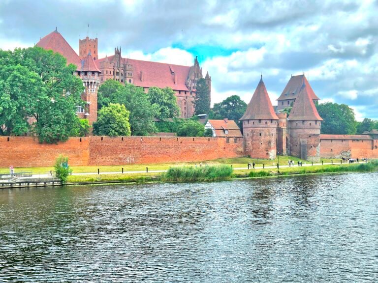 Malbork Castle seen from across the Nogat River