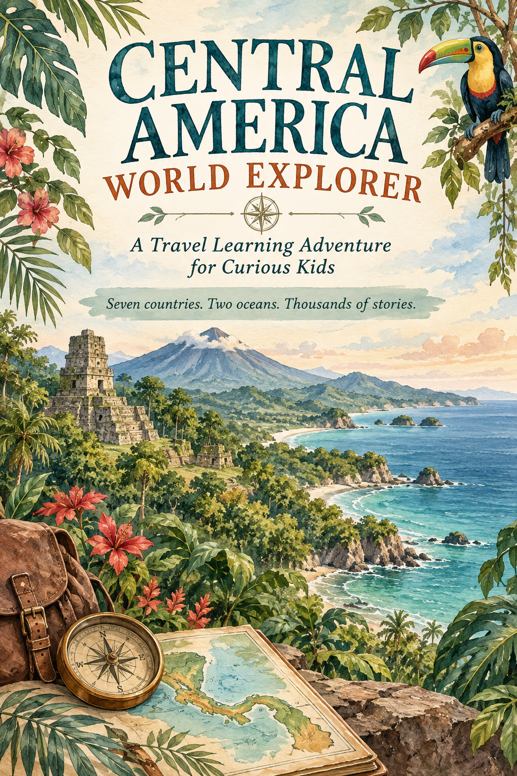 Central America World Explorer printable kids travel activity pack by The Curious Atlas